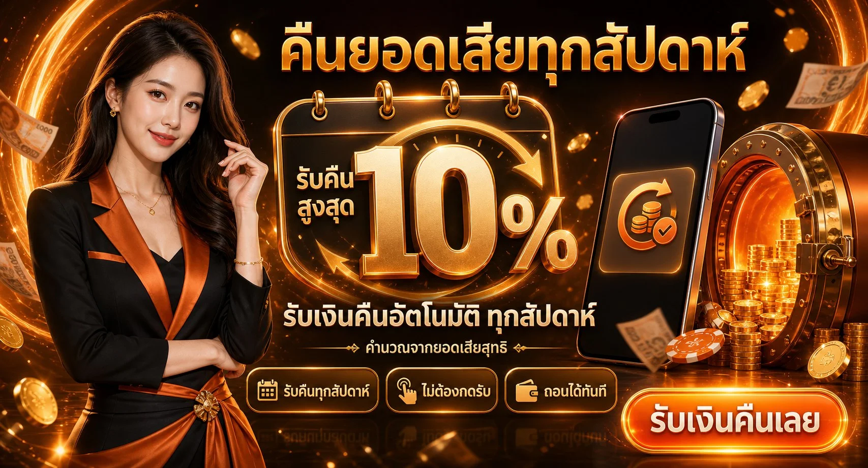 แบนเนอร์โปรโมชั่น MEDEESLOT ฝาก 10 รับ 100 สล็อตทุนน้อย